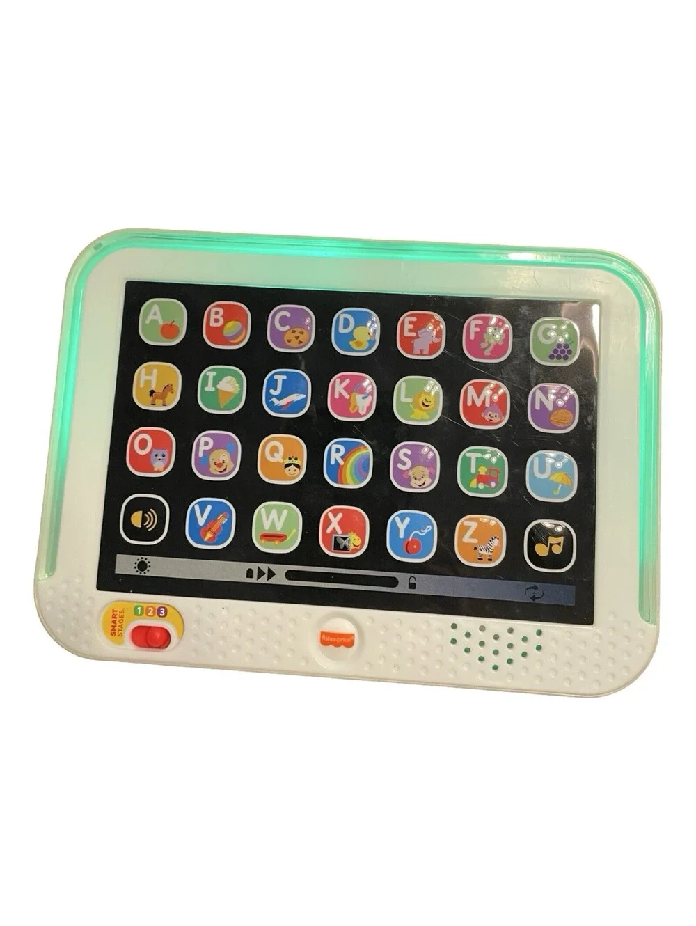 Fisher Price Laugh Learn Smart Stages Tablet Multicolor Learning Toy Works Great